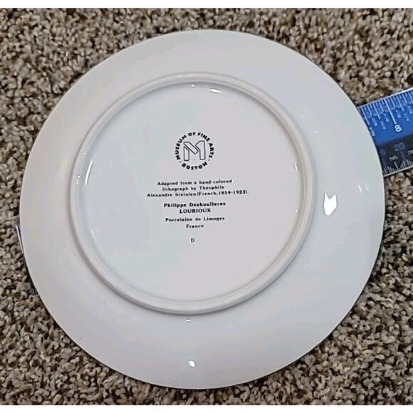 MUSEUM OF FINE ARTS BOSTON Two Cats Plate Porcelain Theophile Alexandre Steinlen - Picture 6 of 6